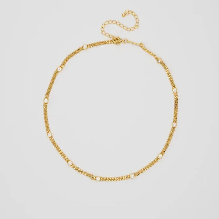 CZ I Love Choker - Greige Goods