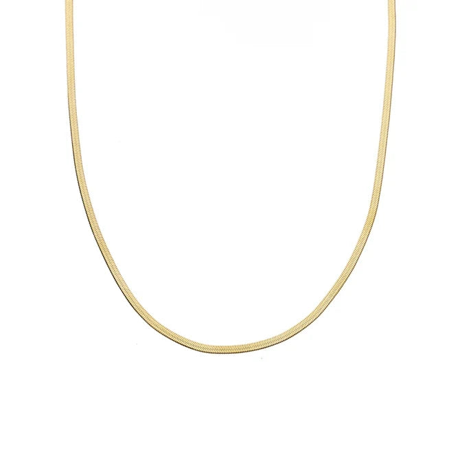 Dainty Herringbone Necklace - Greige Goods