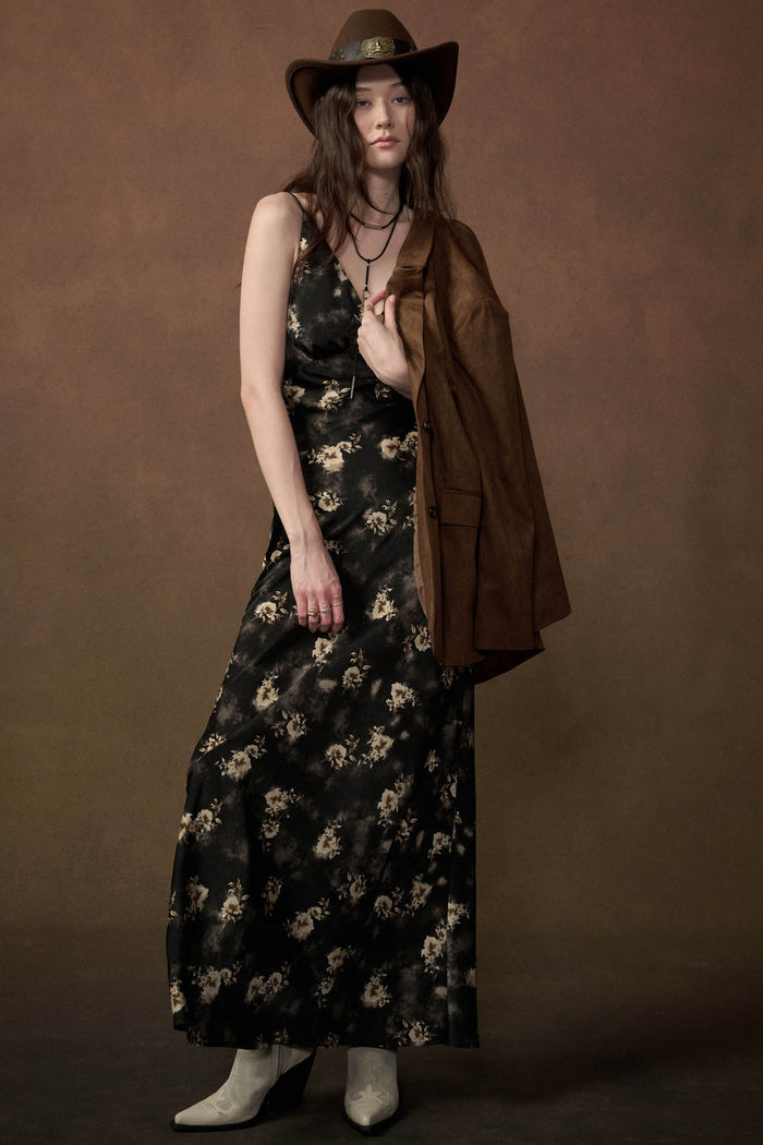 Dancing in Dreams Floral Satin Maxi Slip Dress - ShopPromesa