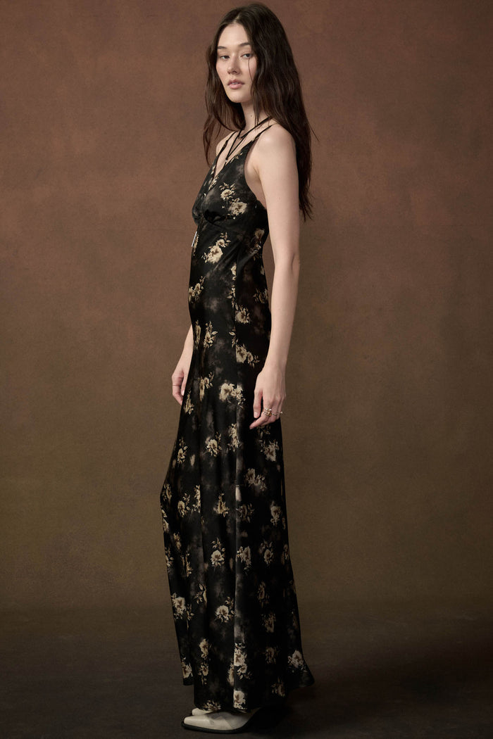Dancing in Dreams Floral Satin Maxi Slip Dress - ShopPromesa