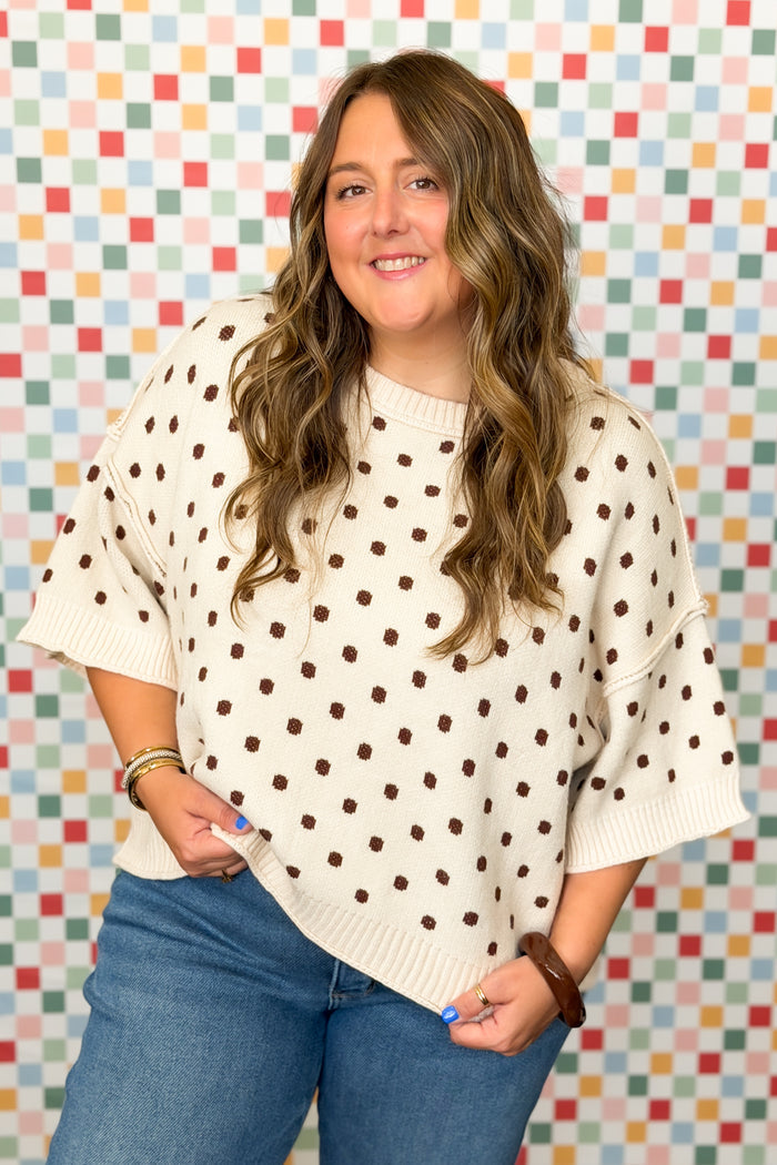 Daytime Dots Knit Top