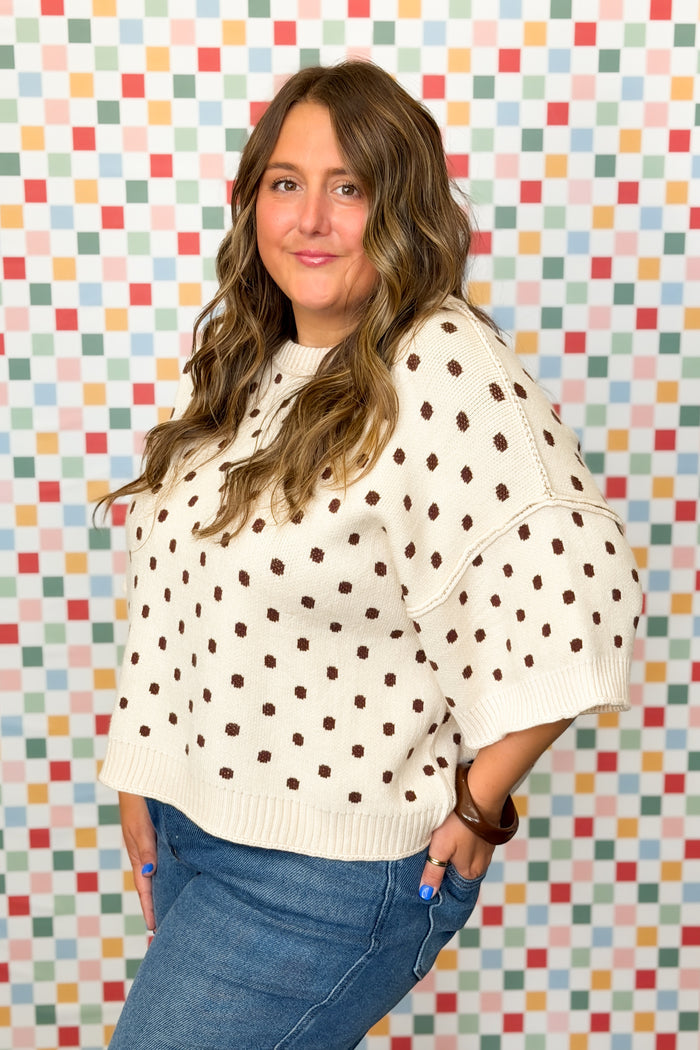 Daytime Dots Knit Top