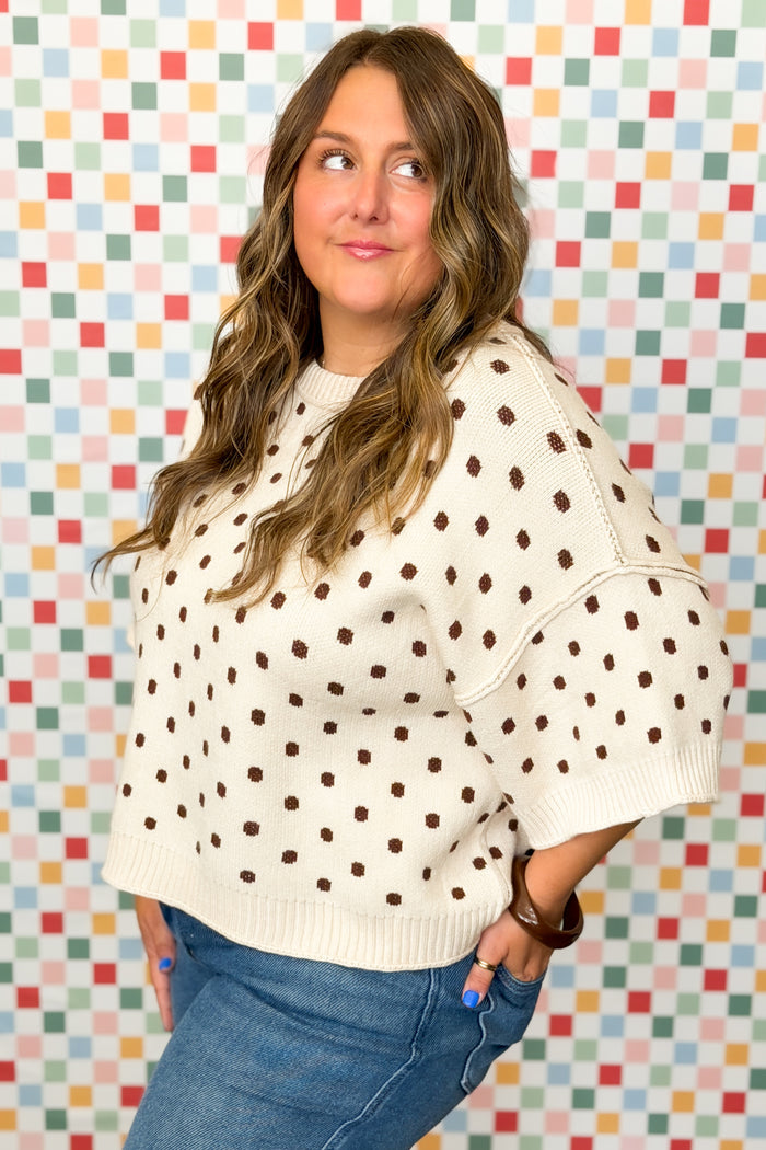 Daytime Dots Knit Top