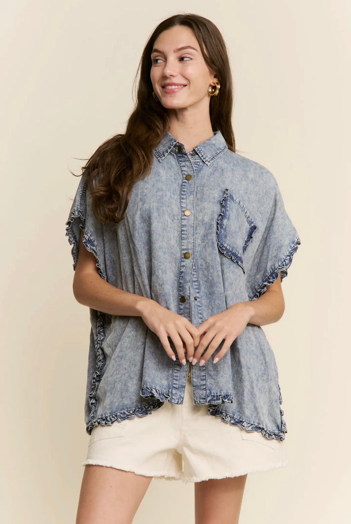 Denim Snap Button Shirt