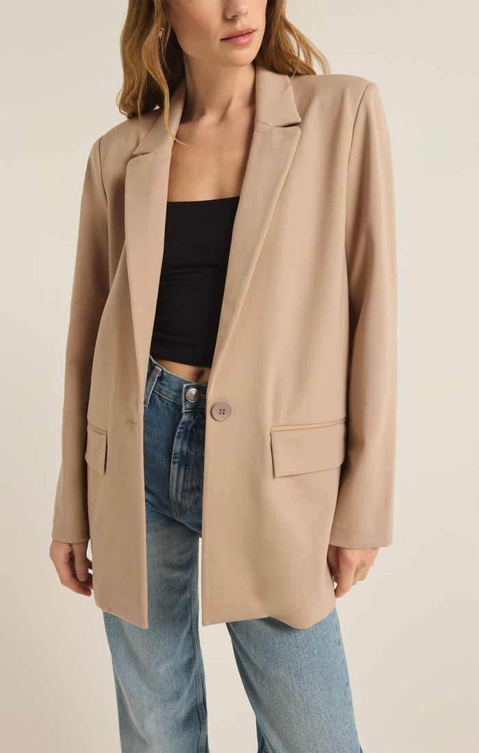 Do It All Relaxed Blazer - Greige Goods