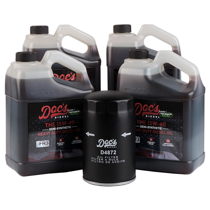 Doc's Diesel Ford 7.3L Powerstroke 15W-40 SEMI Synthetic Oil Change Kit 1994-2003 brand_Hot Shot's Gallons 4