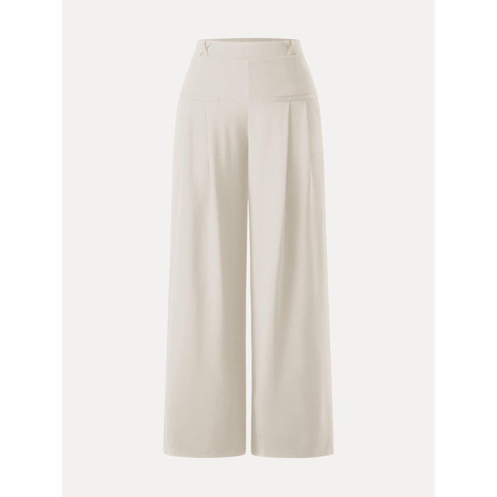 OGLmove Mid Rise Wide Leg Trouser with Pockets Drapey Bamboo Ponte