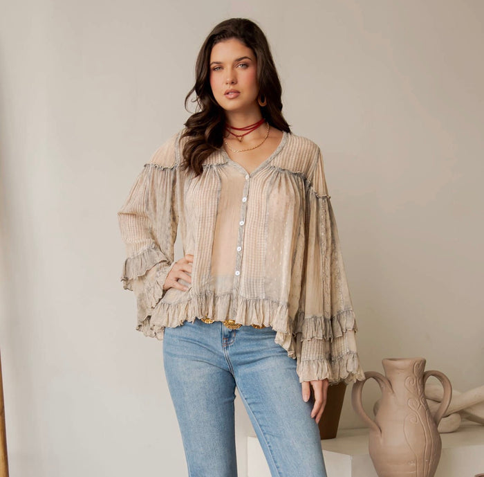 Dreamy Sheer Ruffle Top