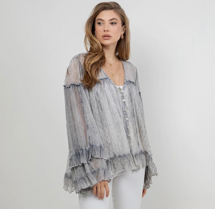 Dreamy Sheer Ruffle Top