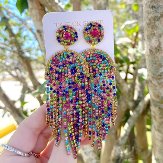 Eloise Beaded Drops - Greige Goods