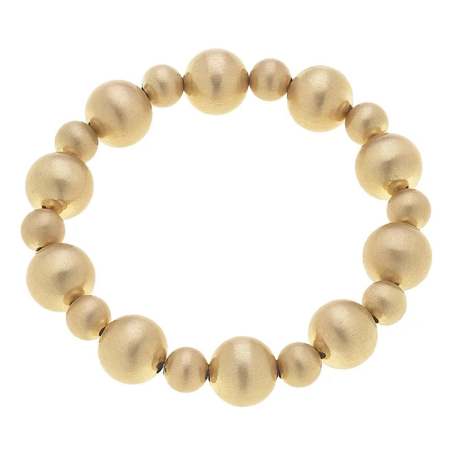 Ember Ball Bead Stretch Bracelet - Greige Goods