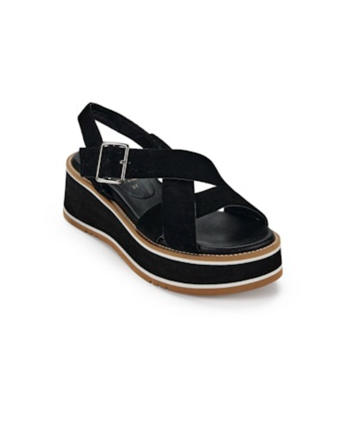 Estilo Emporio Juno Flatform Wedge - Black