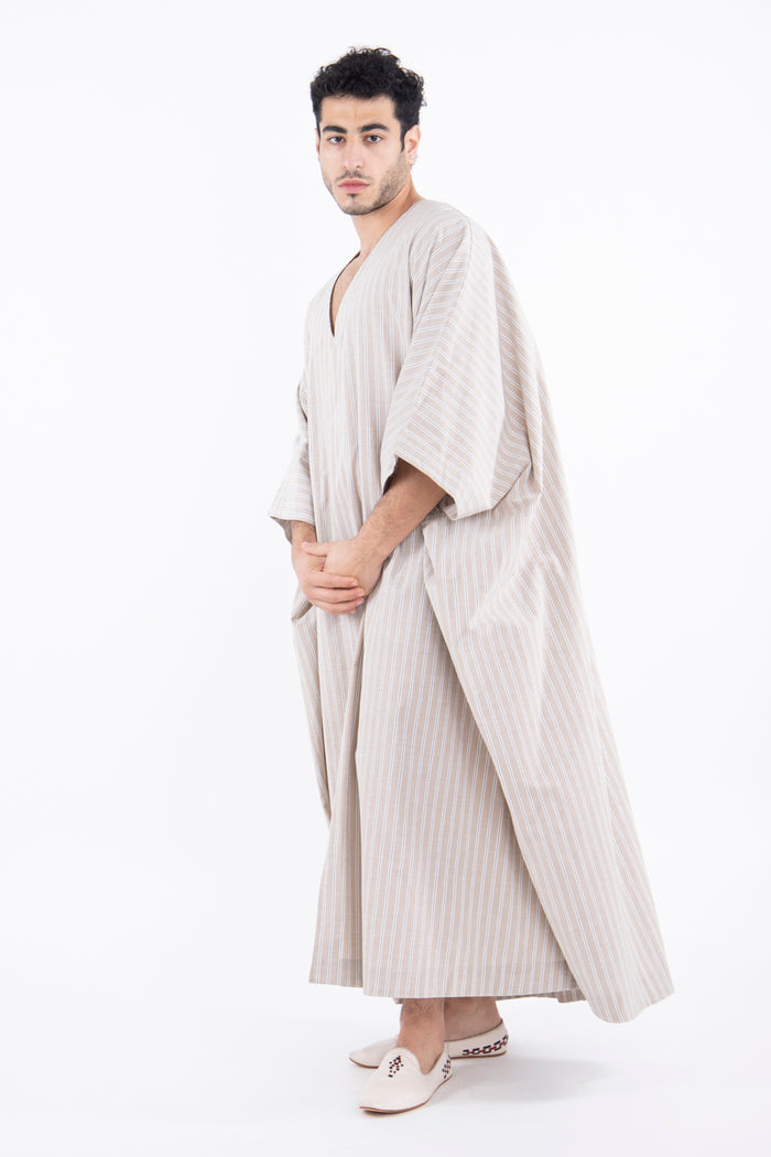 Fahed Cotton Beige Jellaba