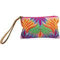 Feather Beaded Wristlet - Greige Goods