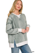 Fleece Acid Wash Pullover