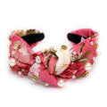 Floral Embellished Knot Headband - Greige Goods