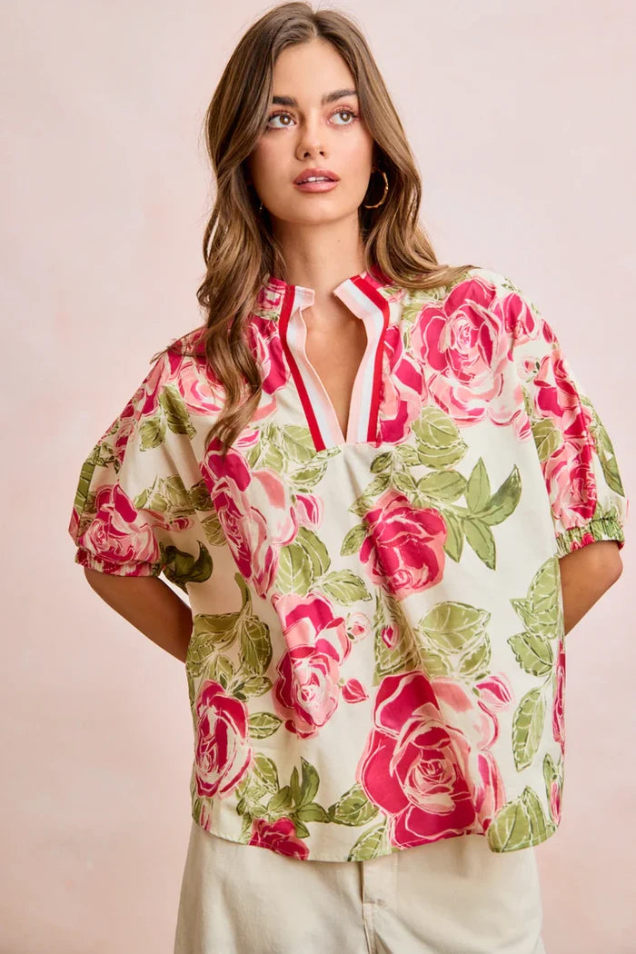 Floral Print Blouse by Bibi