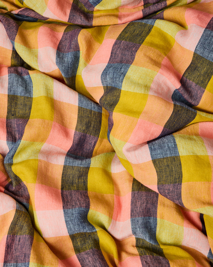 Florida Tartan Linen Flat Sheet (US)