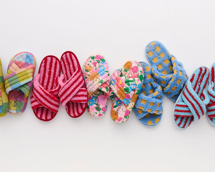 Follow The Sun Quilted Velvet Adult Slippers