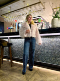 Full Diamanté Embellished Wide Fit Jeans