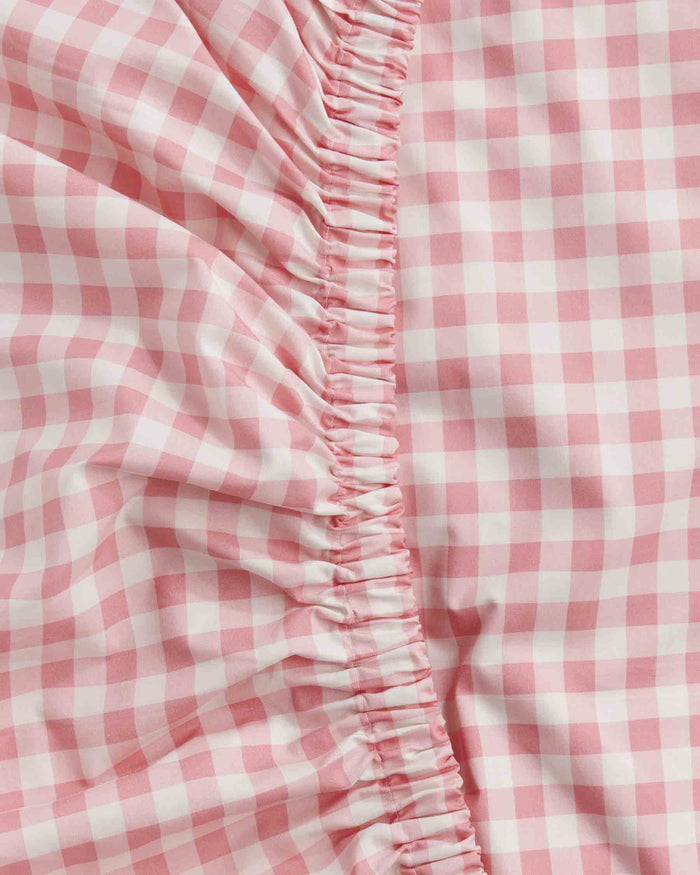 Gingham Candy Organic Cotton Fitted Sheet (US)