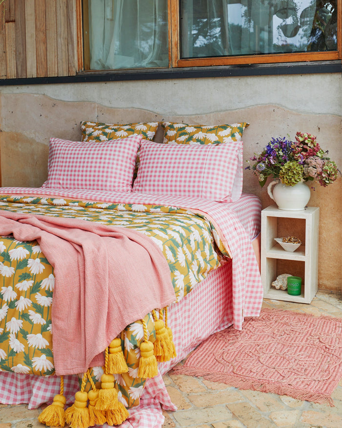 Gingham Candy Organic Cotton Fitted Sheet (US)