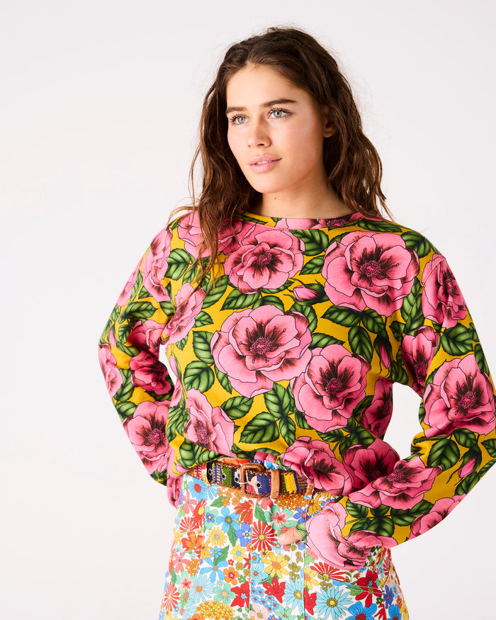 Golden Peony Adult Organic Cotton Sweater