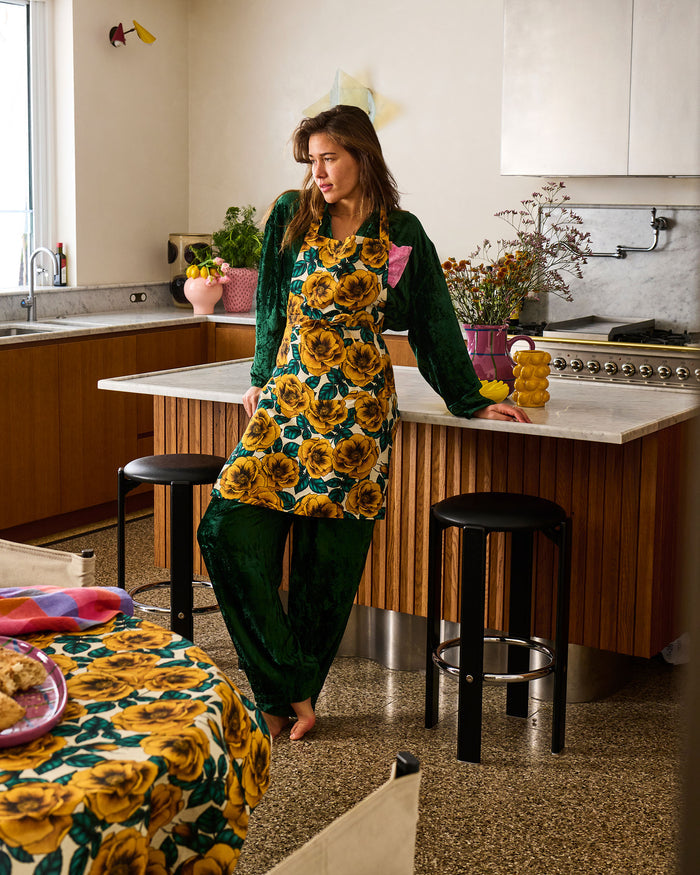 Golden Peony Apron