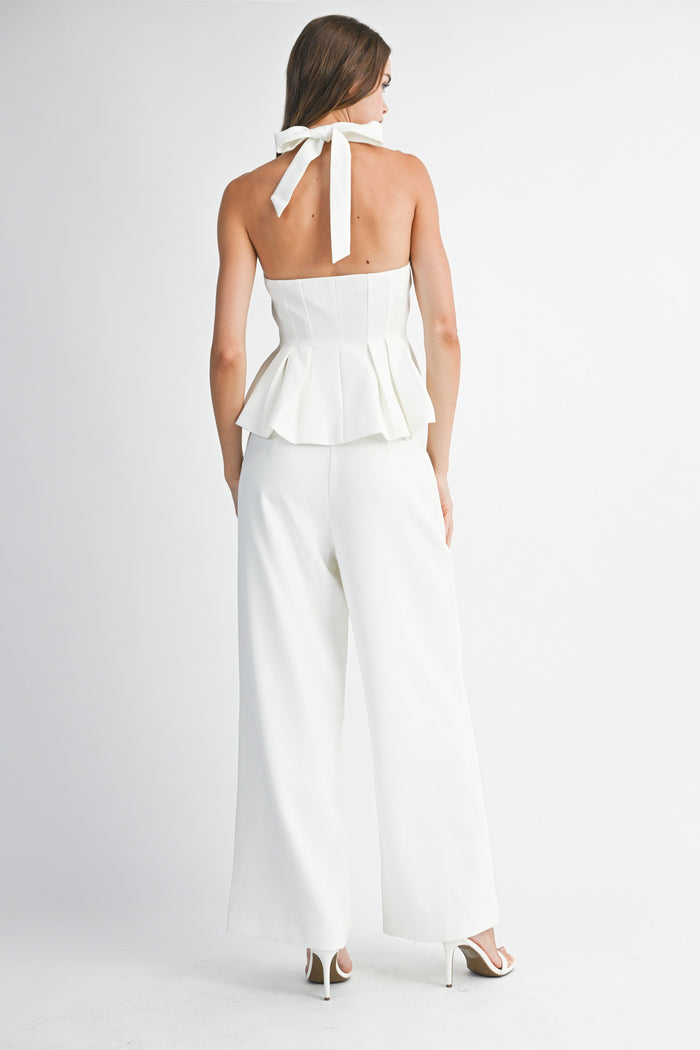 Halter Neck Top & Pants Set - Greige Goods