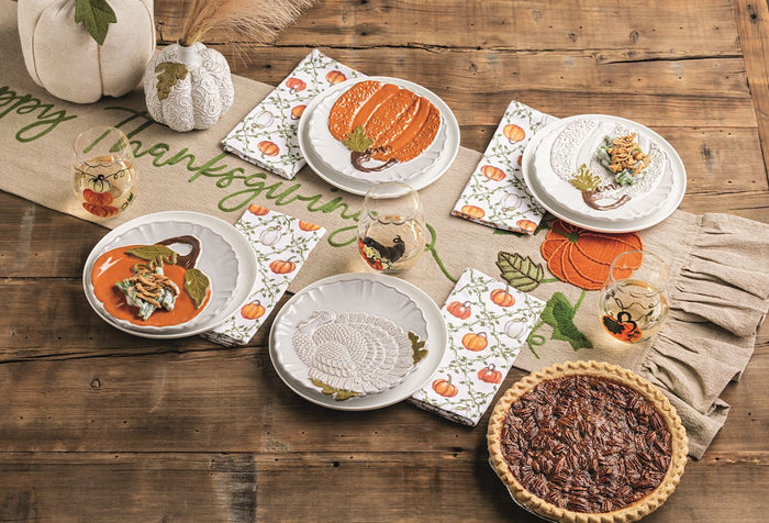 Happy Thanksgiving Beaded Table Runner