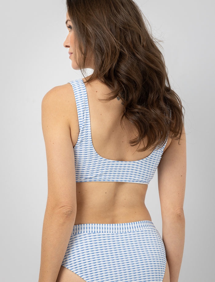 Haut de bikini texturé à larges bretelles