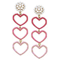 Heart Enamel Earrings - Greige Goods