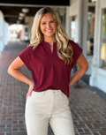 Here's The Plan Ruby Red Top
