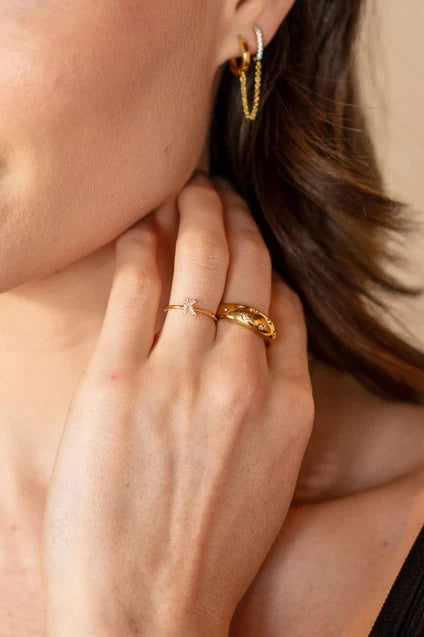 Initial Ring - Greige Goods