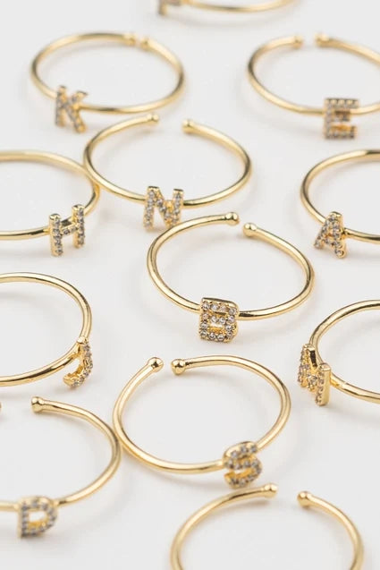 Initial Ring - Greige Goods