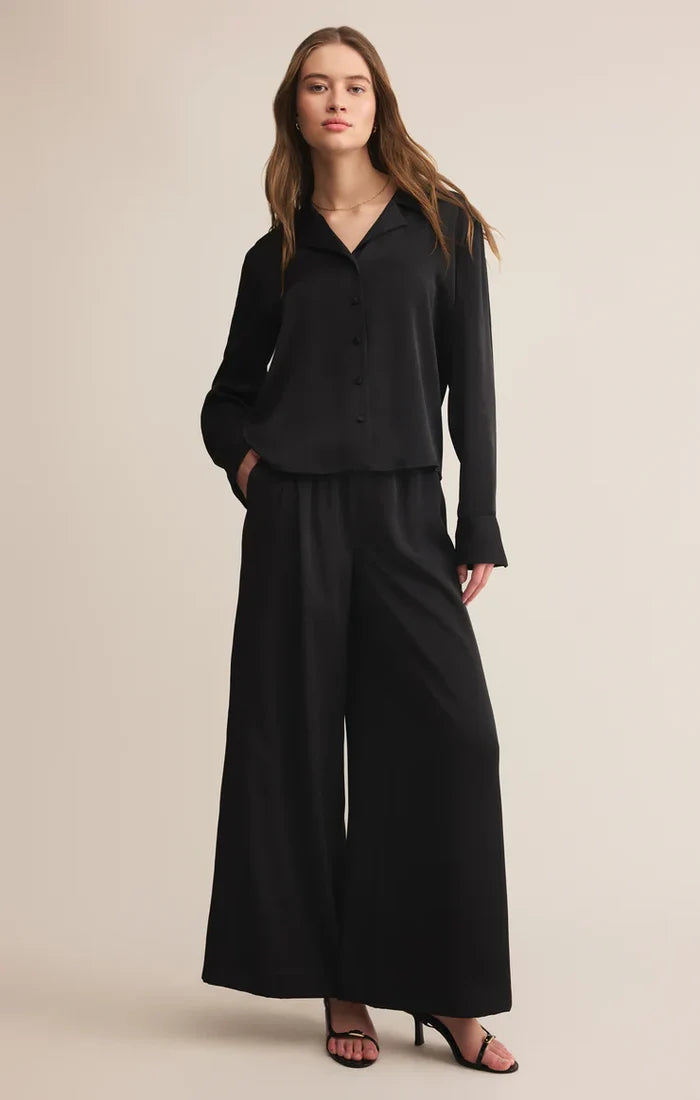 Isolde Satin Pant - Greige Goods