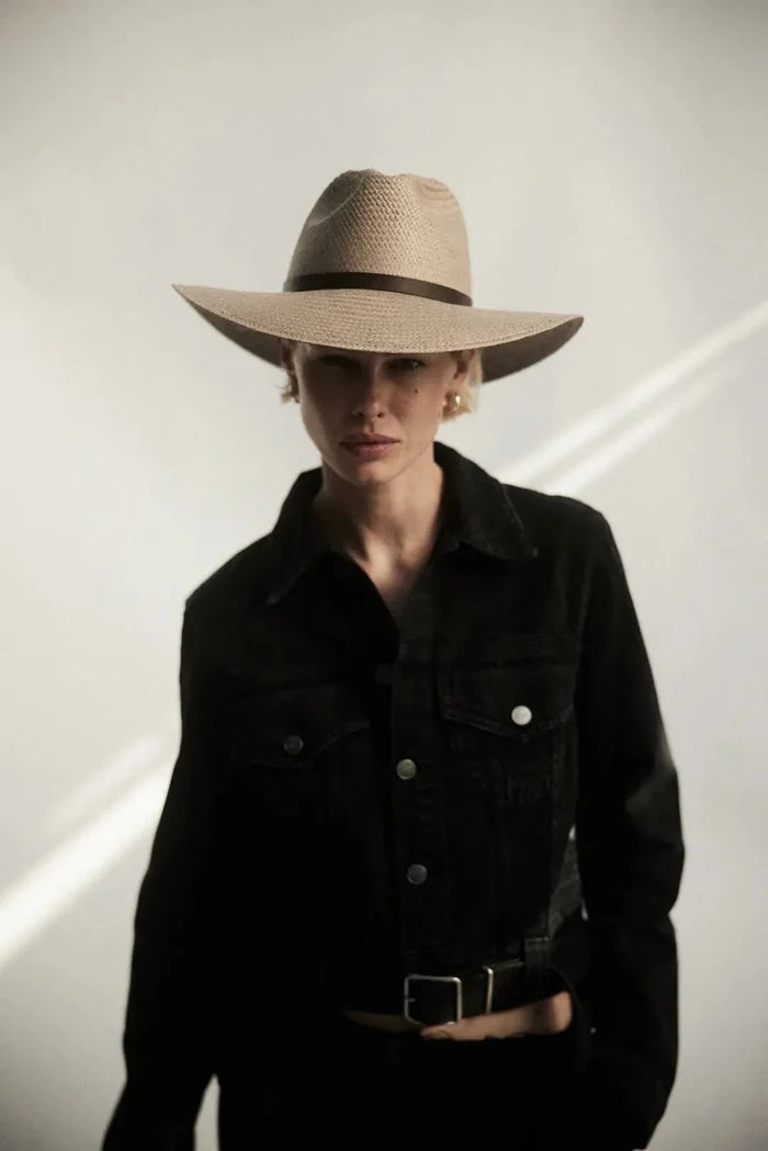 Janessa Leone - Judith Hat in Taupe - Kalifornia Jean Bar