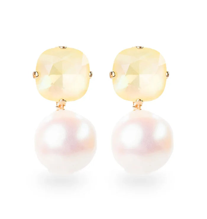 Jayne Crystal Drop Earring - Greige Goods