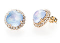 Jayne Crystal Trimmed Post Earring - Greige Goods