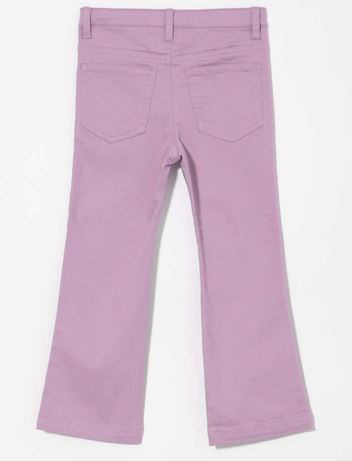Jean à jambe large avec broderie - petite fille