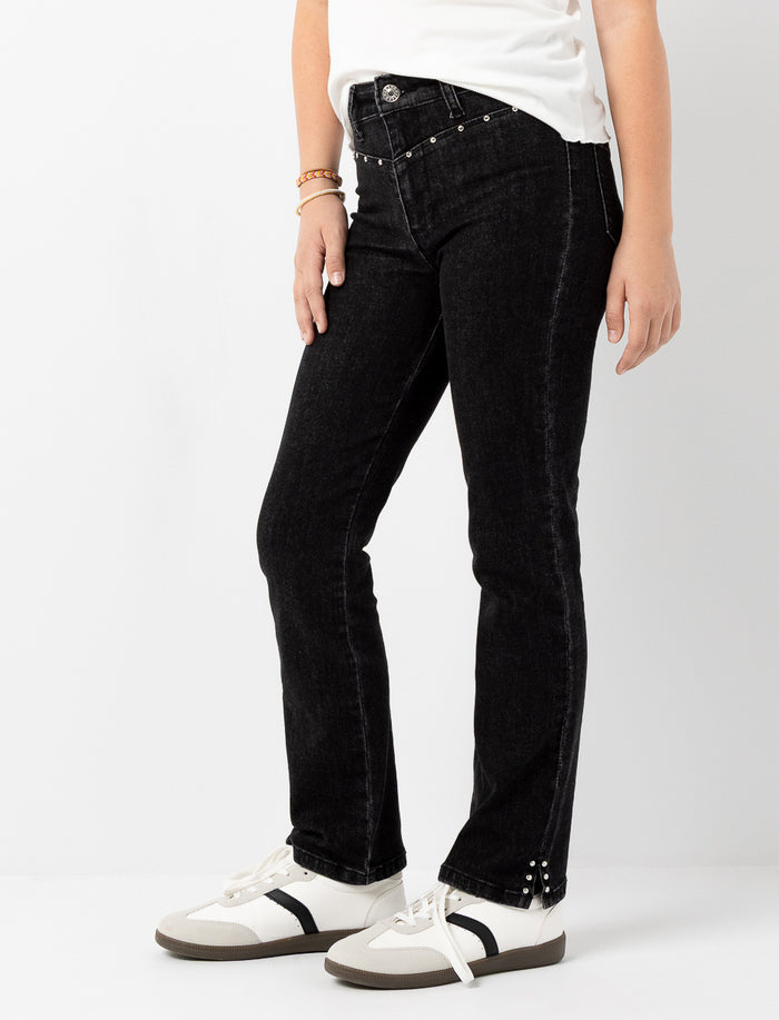 Jean droit avec strass