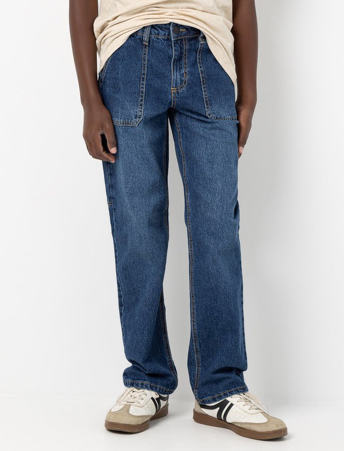 Jean droit extensible