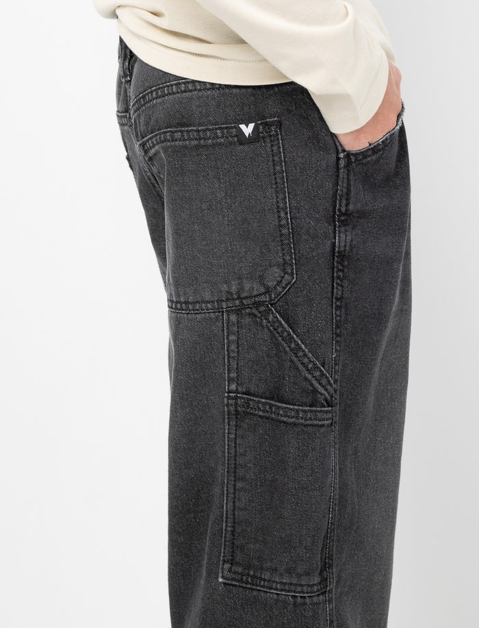 Jean jambe large à taille élastique