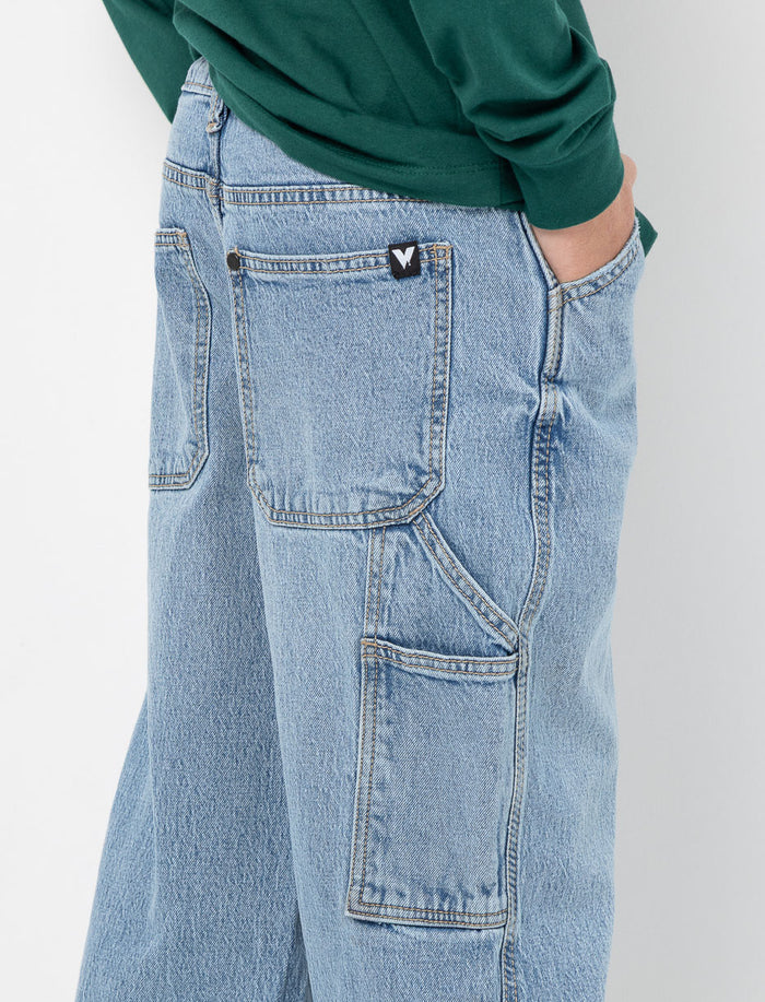 Jean jambe large à taille élastique