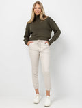 Jogger en denim extensible