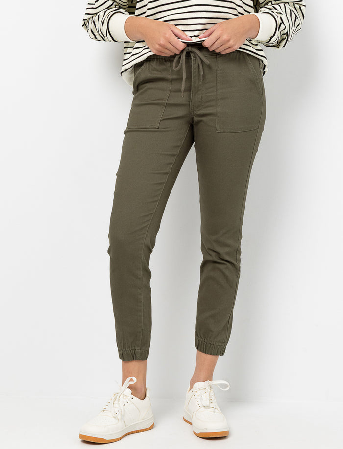 Jogger en denim extensible