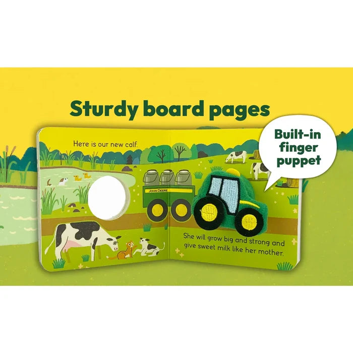 John Deere I Am a Tractor Puppet Book - Greige Goods