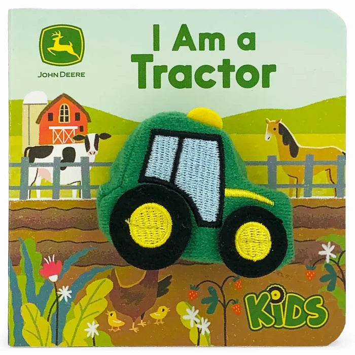John Deere I Am a Tractor Puppet Book - Greige Goods