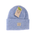 Kids Ribbed Patch Beanie - Greige Goods