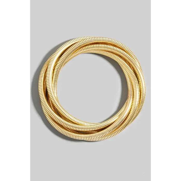 Knotted Coil Bracelet - Greige Goods